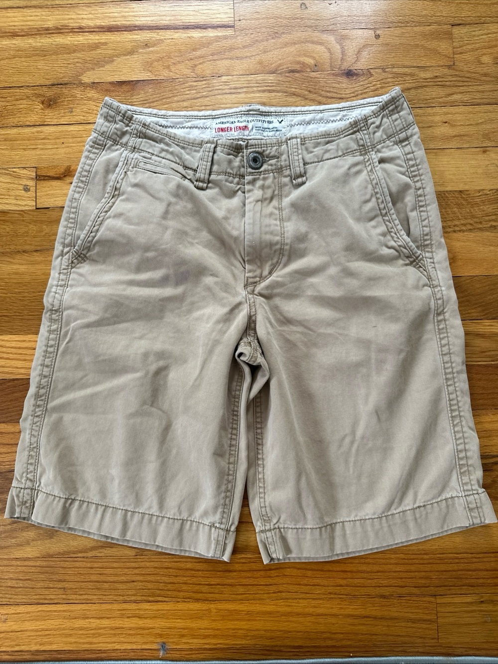 Men’s American Eagle Longer Length Chino/Khaki Shorts Sz 30